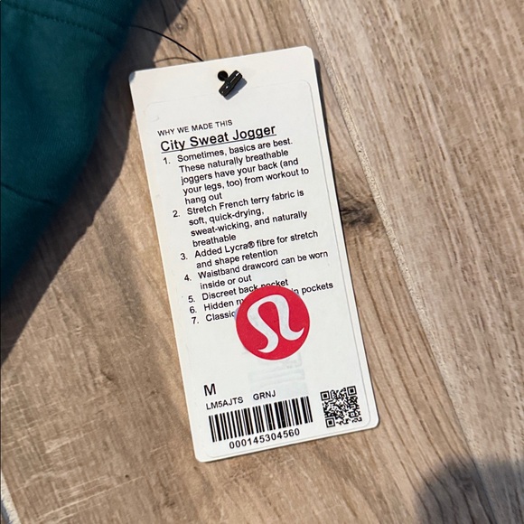 Lululemon Green City Sweat Jogger Mens M BNWT - Picture 2 of 5